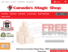 Tablet Screenshot of canadamagicshop.com